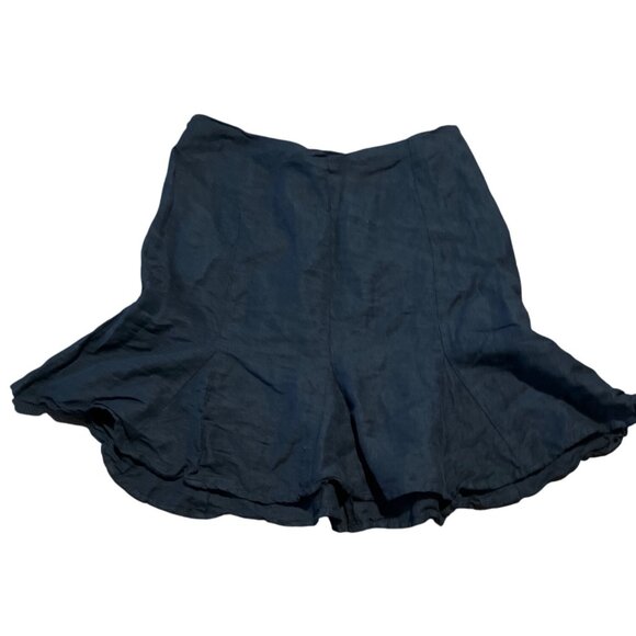 Kate Landry Womens black Linen Blend Flowy Skirt Size 6 Made In China - Picture 3 of 5